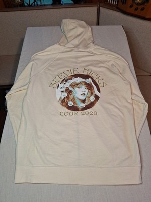 Stevie Nicks Tour 2023 Cream Hoodie Zip Up Sweatshirt Sz XL