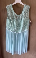 Women’s Plus Size David’s Bridal Bridesmaid Mint Green Dress Size 22 NWT