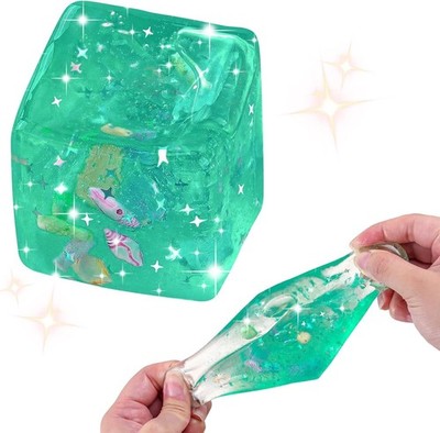 Ocean Squishy Stress Ball Würfel langsam ansteigend zappeln Spielzeug Stressabbau Geschenk UK-Verkäufer