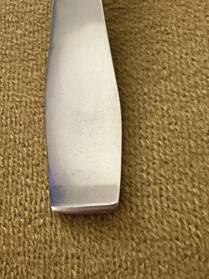 "Dos cucharas soperas ovaladas Georg Jensen plata 7 3/4"" acero inoxidable GUC MCM Dinamarca" Foto 3 de 4