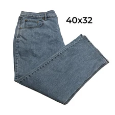 Mens Redhead Jeans Boot Cut Solid Regular Fit Denim Pants Size 40/32