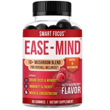 Pro-Focus Mushroom Gummies for Adults, Brain Health, Immune Support- 60 Gummies