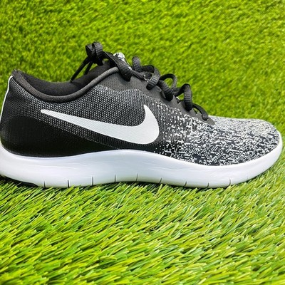 Nike Flex Contact Womens Size 7 Black White Athletic Running Shoes Sneakers