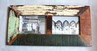 Rahmen Zum AufhäNgen Aus Recyceltem Holz - Bilderrahmen Fotorahmen -45 X 22 Cm