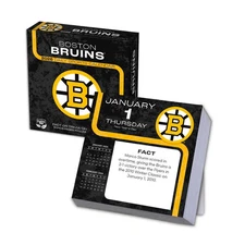 Turner Licensing,  NHL Boston Bruins 2026 Desk Calendar, 5.38'' X 5.38'', 12-Mon