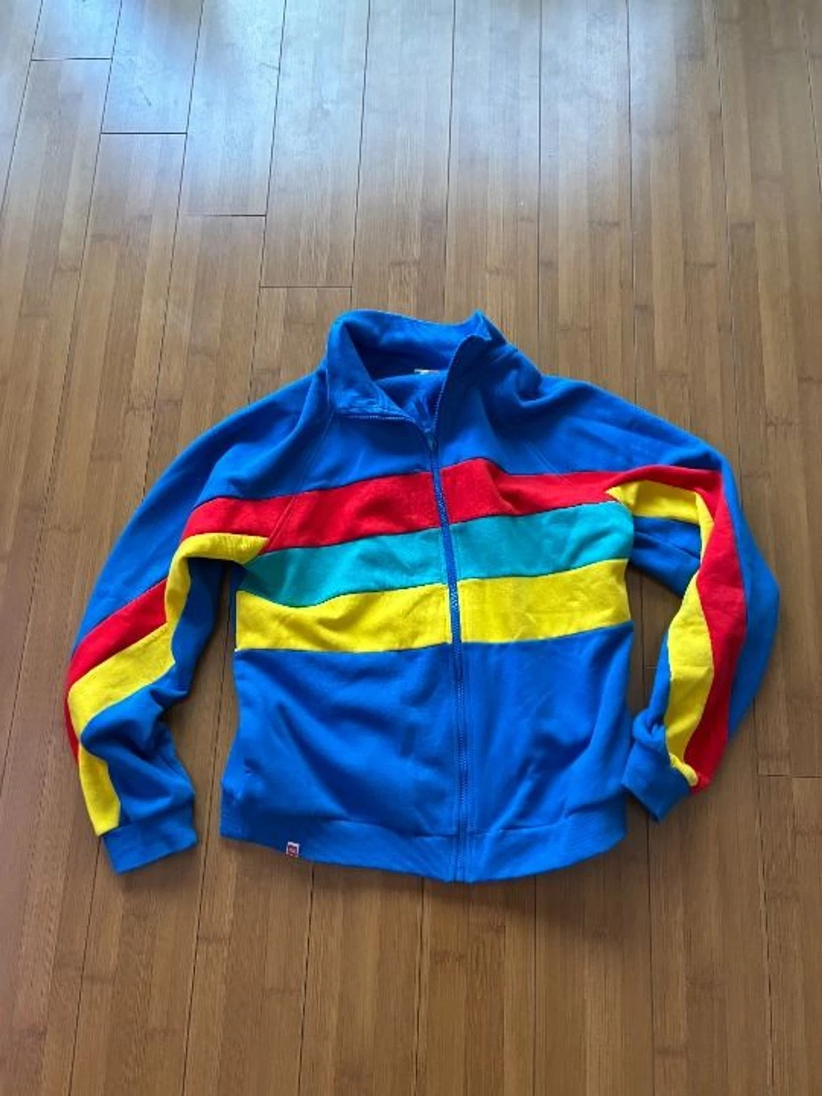 LEGO Target Blue Men's Color Block Stripe Zip-Up Track Jacket Size M