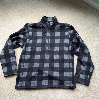 Landway Outerwear Black Buffalo Plaid 1/4 Zip Jacket - XL - EUC - X Games Aspen