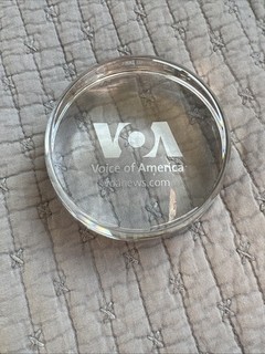 voice of america Glass Paperweight