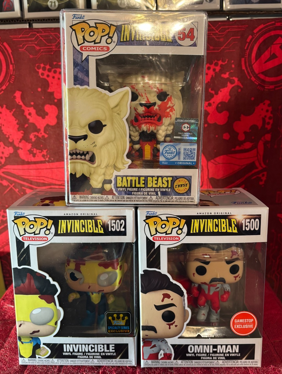 Funko Pop Invincible Exclusives - Battle Beast (Chase) , Omni-Man