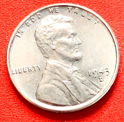1943-D Lincoln Wheat Cent Penny GEM BU From an Original Bank Roll