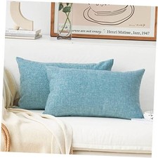 12x20 Pillow Covers Rectangular Decorative Lumbar 20" x 12" Pack of 2 Teal