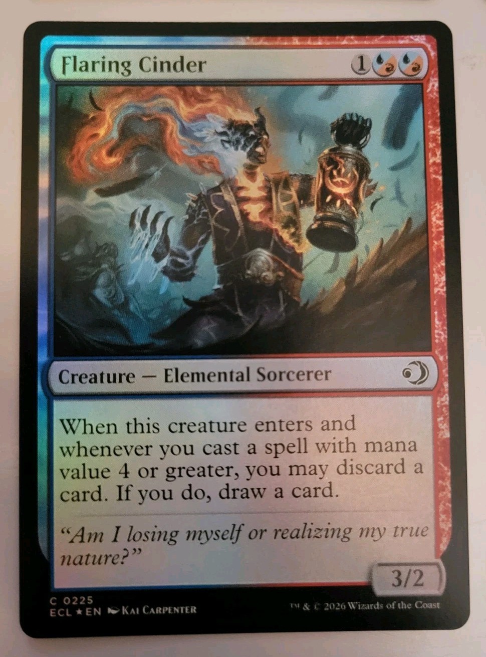 MTG - Lorwyn Eclipsed: Flaring Cinder (0225) - Common Foil - Near Mint 