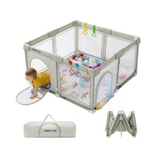Foldable Baby Playpen, 1-Minute Setup, Lightweight Portable Playpen with Carr...