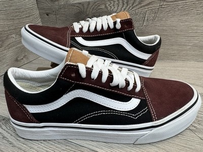 Vans Old Skool Low Top Sneaker Skate Shoes Women's 8 Men s 6.5 Brown Burgundy