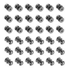 36 Pcs M3*5 Mini Round Knobs, 7mm Small Drawer Pulls, Black