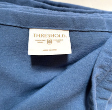 Three Target Threshold Blue Cotton Rectangle Fabric Tablecloth 84x60