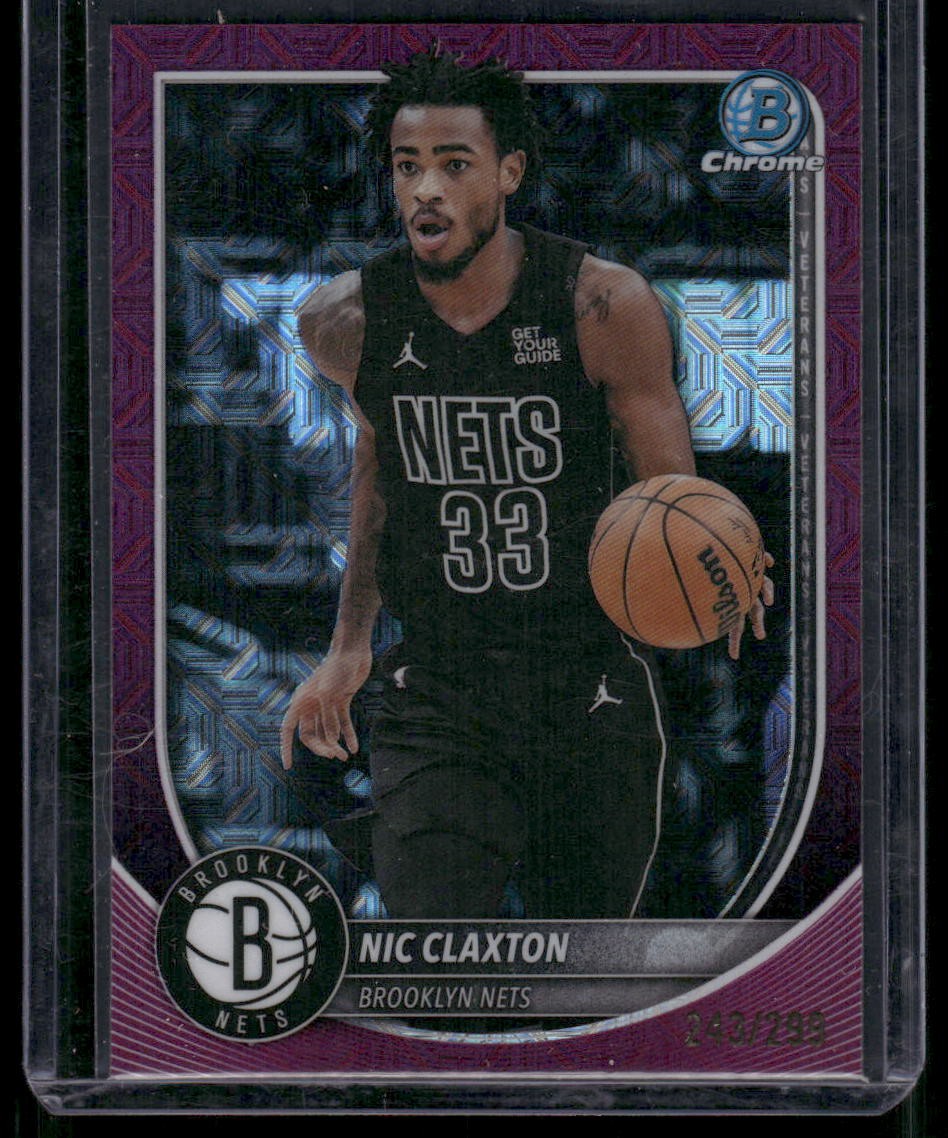 2025-26 Bowman #BCV-150 Nic Claxton Chrome Fuchsia Mojo Refractors #/299