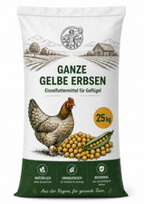 25 kg ganze Erbsen gelb &ndash; Ideal f&uuml;r H&uuml;hner, Tauben, Enten, G&auml;nse und Schweine