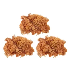3pcs 1.26 OZ Moss Fake Craft Moss Artificial Moss Natural Moss (Orange)