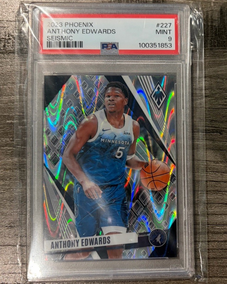 2023-24 Panini Phoenix #227 Anthony Edwards Seismic #/125 PSA 9