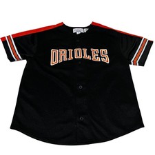 Starter Baltimore Orioles Ripken 8 Baseball Jersey Black Orange Large