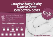 9 TOG SUPER KING SIZE LUXURY SOFT 100 % COTTON DUVET HOTEL QUALITY RRP £75 B303