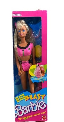 Vintage 1989 Barbie Beach Blast Doll Mattel #3237 NRFB 