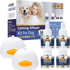 Dog Calming Pheromones Diffuser 6 in 1 Kit Appeasing Pheromone Diffuser to Calm
