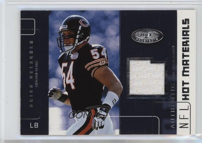 2002 Fleer Hot Prospects Hot Materials Brian Urlacher #HM-BU HOF v0v