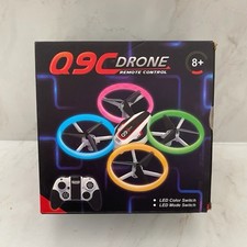 Q9C RC Quadcopter Light Up LED Drone With Camera For Kids & Adults