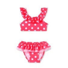 Toddler Girls Polka Dot Print Two Piece Swimsuit by Cat  Jack Sz 3T Noen Pink