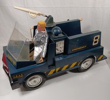Rare 1967 GI Joe Crash Crew Truck w/ Hose, Nozzle, Ladder, Figure & Fire Suit