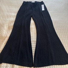 Urban Outfitters Wide Leg Black Polyester Pants Size Medium NWT 59.00
