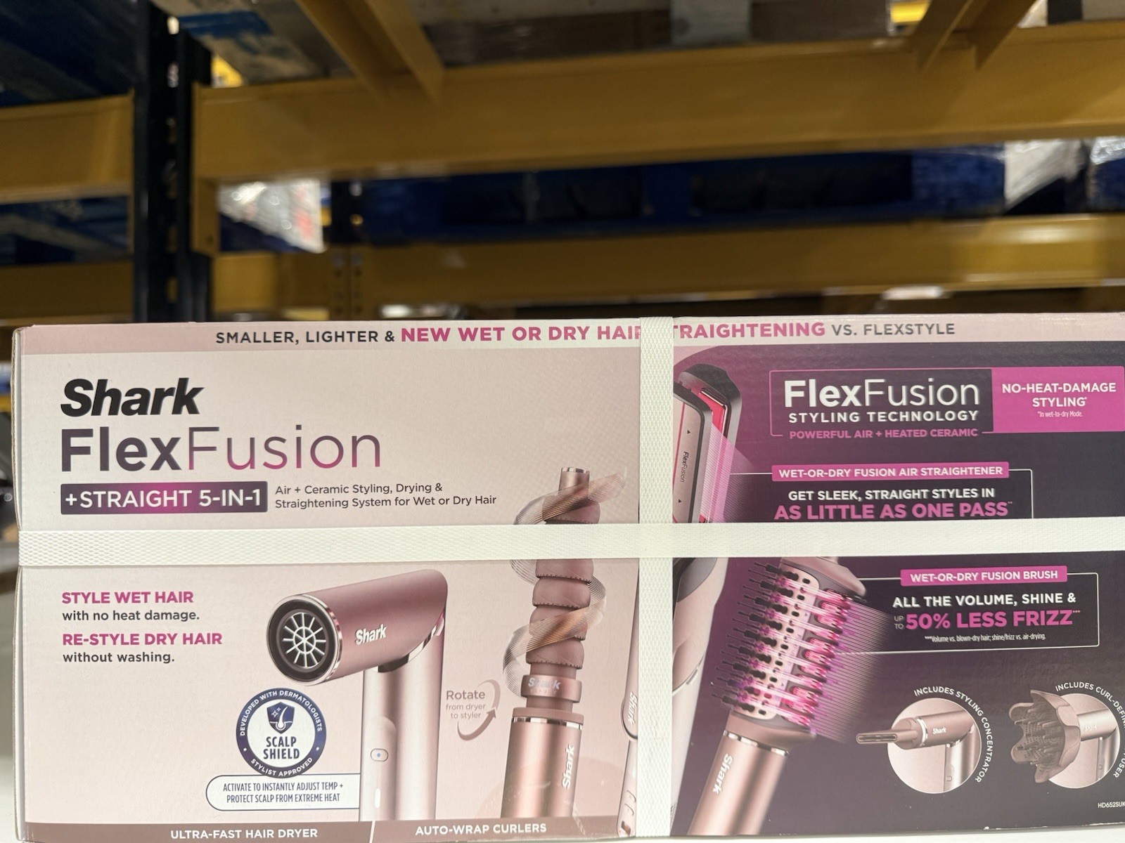 Shark FlexFusion 5-in-1 Air Styler Dryer with Ceramic Straightener and Case