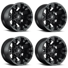 Set 4 Fuel D560 Vapor 17x9 6x5.5 Matte Black Wheels 17 20mm Rims