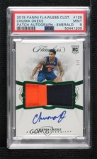 2019-20 Flawless Collegiate Rookie Emerald 3/5 Chuma Okeke PSA 9 Patch Auto 17ni