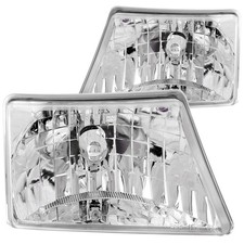 Anzo For 1998-2000 Ford Ranger Crystal Headlights With Clear Lens And Chrome Anzo For 1998-2000 Ford Ranger Crystal Headlights With Clear Lens And Chrome