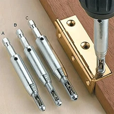 3pcs Self Centering Hinge Hardware Drill Bit Set Pilot Hole Guides Door Window