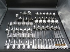66 ONEIDA CUBE HEIRLOOM *CLASSIC SHELL* STAINLESS FLATWARE! 12 SETS + SRVG PCS