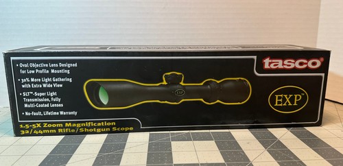 Tasco EXP 1.5-5X Variable Zoom Extra Wide Oval View Shotgun / Rifle Scope 44LT