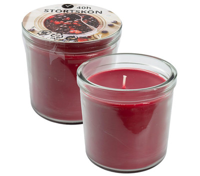 STÖRTSKÖN Ikea 2er Set Duftkerzen im Glas, Beere rot - 40 Stunden