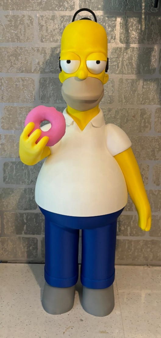 homer simpson, figura de los simpson, impresión 3d, los simpson, 58 cm de alto, genial regalo