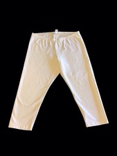 J Jill Pima Capri Leggings Women's 2X White Pull On Elastic Waist Pants