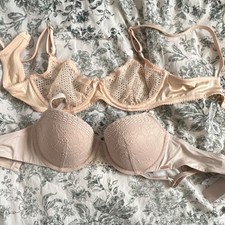 Secret Possessions Lace Balconette Bra 32B Underwired / mesh unlined 32b bra