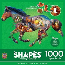 MasterPieces - Contours - Horsing Around 1000 Piece Shaped Jigsaw Puzzle