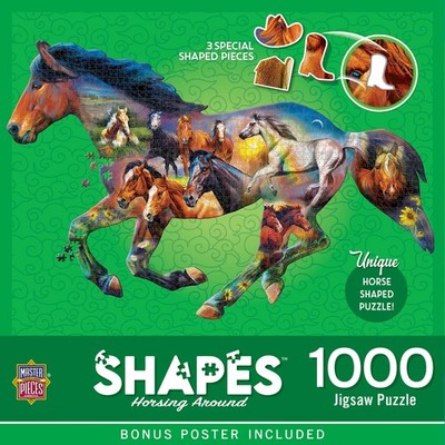 MasterPieces - Contours - Horsing Around 1000 Piece Shaped Jigsaw Puzzle
