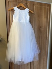 Wedding Dress Or Special Ceremony Dress For Girls - Comes With Vail