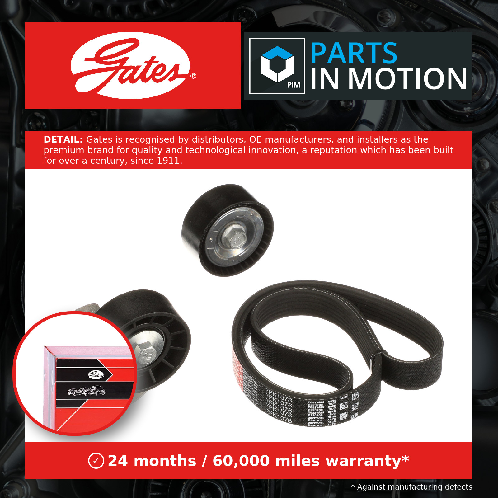 VRIBBED BELT SET K027PK1078 FOR FIAT DUCATO/Platform/Chassis/Van/Bus 2.3L 4cyl - Image 21