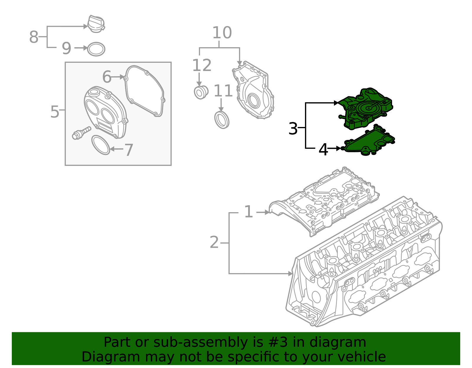 Genuine Volkswagen Oil/Air Separator 06Q-103-495-F