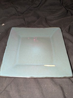 Gibson Elite Kiesling - Square Salad Plate - Turquoise - 8.25'' New Replacement 